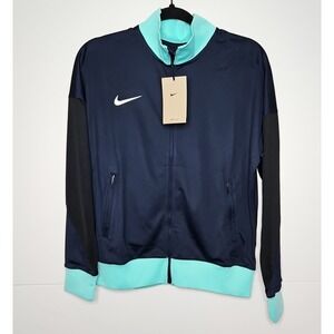 Nike Dri-FIT Womens Blue Strike 24  Full Zip Track Jacket Size Medium NWT